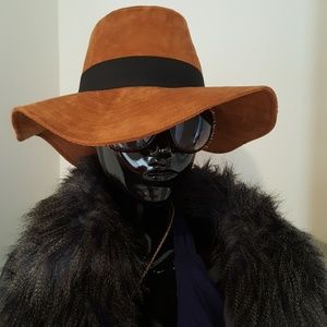 Suede Hat. Faux Suede. Fits a S/M head.